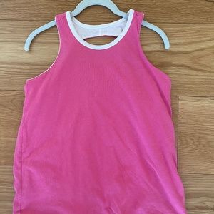 Athleta Girl reversible tank (pink/white)